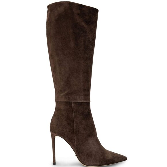 Tony Bianco Shoes - Tony Bianco Apollo Boot in Espresso Suede knee high leather high heeled heels